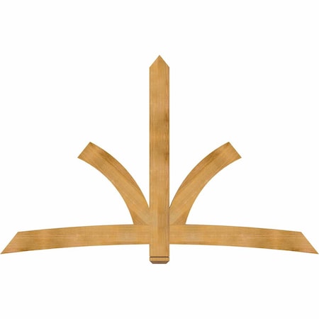 Ekena Millwork Davenport Rough Sawn Timber Gable Bracket, Western Red Cedar, 96"W x 60"H x 2"D x 6"F, 15/12 Pitch GBW096X60X0206DAV00RWR